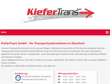 Tablet Screenshot of kiefertrans.ch